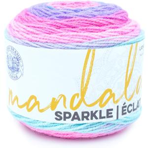 Lion Brand Yarn Mandala Sparkle yarn, Draco, 1 Count (Pack of 1)