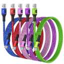 XIAWAO USB to USB C Cable 3FT 5Pack Fast Charging, Braided Car Carplay Cable for iPhone 17/17 Pro/17 Pro Max/16/16 Pro/16 Pro Max, Samsung Galaxy S25 S24 S23 S22 A17 A16 A15