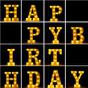 155 Bulbs Happy Birthday LED Marquee Light Up Letters Sign (Large Size)