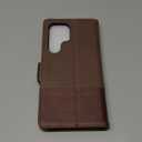 KEZiHOME for Samsung Galaxy S24 Ultra Case, Genuine Leather [RFID Blocking] Galaxy S24 Ultra Wallet Case, Card Slot Flip Kickstand Magnetic Phone Cover Compatible with Samsung S24 Ultra (Gray/Brown)