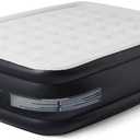 Amazon Basics Inflatable Air Mattress, Queen Size, 22in Height, with Built-in Pump, for Guests or Camping