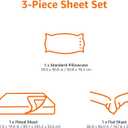 Amazon Basics Lightweight Super Soft Easy Care Dorm-Friendly, Microfiber 3 Piece Bed Sheet Set with 14-Inch Deep Pockets, Twin XL, Bright White, Solid