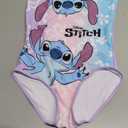 Disney Stitch Girls One Piece Swimsuit, Stretchy Swimwear for Beach and Pool (9-10 Years, Multi)