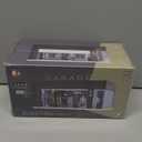 1/64 Scale Diecast Display Case for Hot Wheel Storage with LED Lights, Stackable Electric Garage with Voice Control, 3 Replaceable 3D Scenes Parking Lot Diorama for Model Cars (Black)