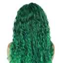 GNIMEGIL 28 inch Long Curly Wigs for Women Green Wig Cosplay Thick Hairline St. Patrick's Day Carnival Party Wig Halloween Costume Hairstyle