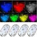 Pack Of 4 Ziciner 2 PCS Car Led Lights Interior, Super Bright Car Wireless Bulb, USB Rechargeable Auto Led Festoon Bulb, Universal Vehicle Accessories for Cars, Trucks, SUVs, Vans (Colorful, 4 PCS)
