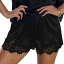 Lace Shorts for Women Elastic Waist Lightweight Streetwear Bottoms