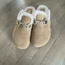 SM New York Brianna Brown Suede Faux Shearling Lined Bit Clogs Mens 9