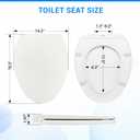 KHE Elongated Toilet Seat 18.5 Inch, Soft Close, White