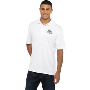 Vantage Apparel NCAA Mens Collegiate Premium Moisture Wicking White Icon Polo (White)