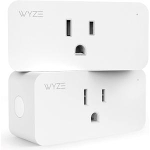 Smart Plug by Wyze Lifestyle, 2.4GHz Smart Home Wi-Fi Plug Outlet Compatible with Alexa, Google Assistant, IFTTT, 15 A, Remote Control, No Hub Required, 2-Pack, Certified for Humans