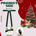 2 x 12 Pcs Green Velvet Bows for Christmas Tree 1 Inch, Vintage Christmas Tree Bows Ornaments for Wreaths Garland Holiday Home Outdoor Indoor Xmas Decorations 9 X 13 Inch (Green, 1 Inch)