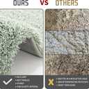 Yimobra Bathroom Rugs for Home Essentials, Non Slip Washable Bath Mat, Soft Water Absorbent Plush Shower Rug for Bathroom Floor, Bath Decor Accessories, 24X17, Light Green White