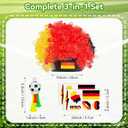 2026 Soccer Fan Gear Set, Germany Flag Clown Wig, Temporary Tattoos & Loud Horn, Cheer Accessories for International Football Matches, Stadium Parties & Global Tournament Celebrations 5