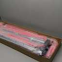 RINREA Gymnastic Bars for Kids with Adjustable Height, Folding Gymnastic Training Kip Bar, Expandable Horizontal Bar for Home (Pink)