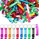Honeydak 180 Pcs Colored Bottle Opener Keychain Bulk Claw Soda Beverage Opener Metal Bottle Keychains Aluminum Beer Split Key Ring for Men Women, Small and Practical, Open The Lids Easily