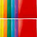 Amazon Basics Heavy Duty Colorful Plastic Folders with 2 Pockets for Letter Size Paper, Pack of 12, Assorted Colors