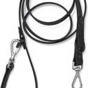 Wild One Adjustable Waterproof Flex-Poly Coated Nylon Leash, Black, Standard, 112''