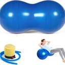 SURPZON Peanut Ball for Kids Therapy, 90x45cm Anti-Burst Exercise Ball with Pump, Gym Quality Fitness for Yoga, Physical, Training, Women, Men