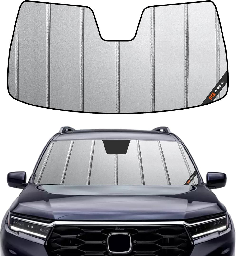 Pigenius Windshield Sun Shade for Honda Pilot 2023-2026 Front Window Sunshade - Safeguard