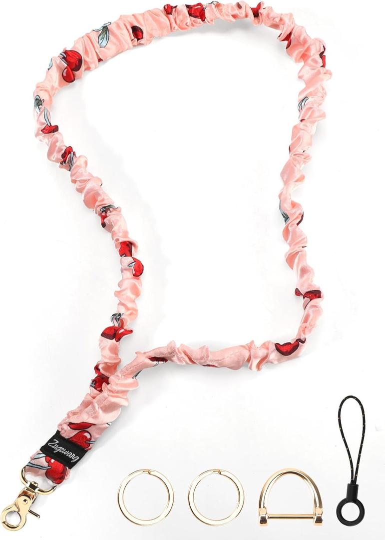 Zugzwang Stretchy Scrunchie Lanyard for ID Badges & Keys - Teacher Lanyard, Cute Elastic Necklace for Women, Nurses