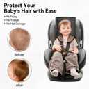 Silky Head Carseat Cover for Babies Silk Feeling Satin Head Cover for Baby Car Seat Canopy Headrest Protector for Boys Girls Infant Sleeping Hair Protection Black 2pcs