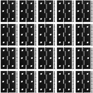 20 Pack Black Door Hinges 3 Inch, Stainless Steel Folding Hinges Interior Hinge Black Butt Hinge for Furniture Wooden Box Chest Window Case Lid Home Use