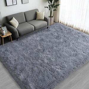 Large Area Rugs for Living Room Bedroom, 5x7 Feet Grey Fluffy Shag Rugs, Ultra Soft Shaggy Plush Fuzzy Modern Indoor Throw Floor Carpet for Kids Girls Dorm Nursery Home Decor Aesthetic