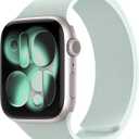 Magnetic Silicone Band Compatible with Apple Watch Band Ultra 3/2/1 & SE 3/2/1 & Series 11 10 9 8 7 6 5 4 3 49mm 46mm 45mm 44mm Strong Magnetic Clasp, Waterproof & Adjustable (Pale Mint)