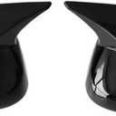 AUCERAMIC 2PCS Rearview Mirror Covers Caps 11th Gen Civic Fit for 2022-2026 Honda Civic LX EX Sport Si Sedan, LX EX-L Sport Hatchback Glossy Black (Adapt to non turn signal lights)