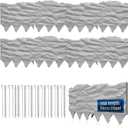 20Pcs Garden Edging Border, 21Ft Marbled Design Garden Landscape Edging Borders with 20 Pcs Stakes, Plastic Garden Fence Lawn Edging Border for Flower Bed, Yard, Patio, and Pathway Landscaping