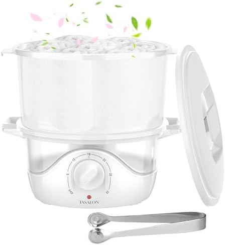 TASALON Mini Hot Towel Warmer for SPA, Esthetician Supplies Towel Heater for Stones and Towels, Towel Warmers for Bathroom, Barber, at Home Salon, Baby Towel Steamer for Facials and Body, White