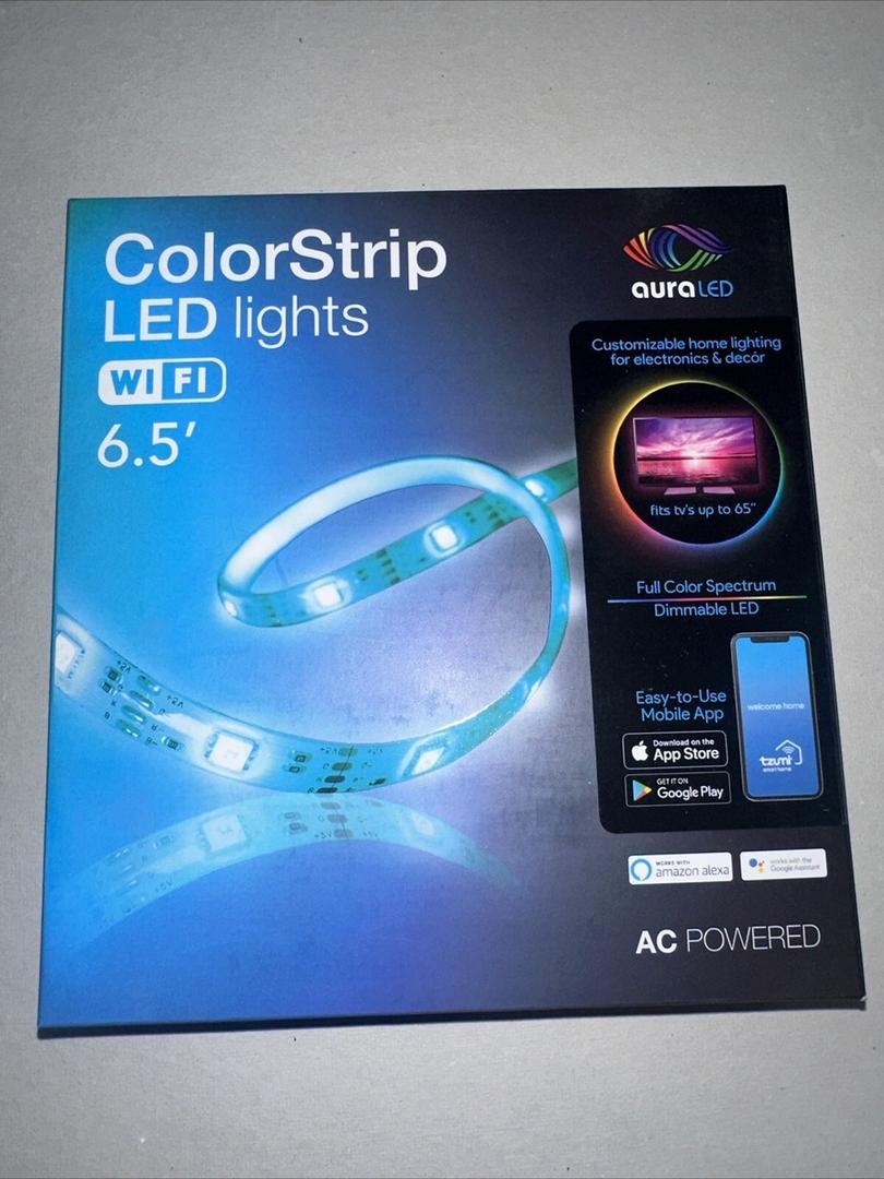 Color Strip LED Lights AURA LED 6.5 ft trimmable length USB powered With remote