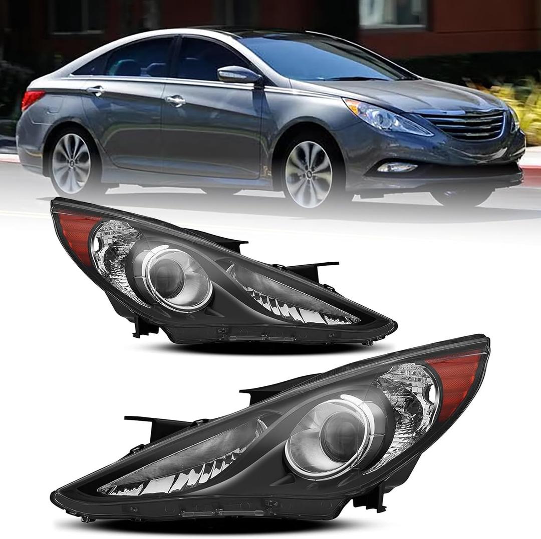 Headlights Assembly Pair for 2011-2014 Hyundai Sonata Headlights