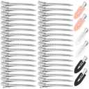 40 Pcs Hair Clips Women Styling, Alligator Metal Hair Clips, Hair Pin Curl Rollers Clips, 34 Pcs 3.5"Duckbill Sectioning Hair Clips and 6 Pcs 2.3"No Crease Clips