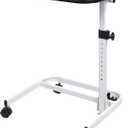 Medical Rolling Bedside Table with Wheels, Over Bed Table with Storage, Serving Tray, Laptop Computer Desk for Elderly, Hospital Patient, Home Care, White