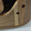 DoubleFill Oval Wooden Yarn Bowls for Knitting, Acacia Crochet Yarn Holder with 9pcs Hooks and Lid Crochet Knitting Storage Bowl for Knitters Gift Craft, 11.2" x 6.1"x 4.8"(Classic,Light Brown)