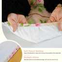 Rectangle Picnic Table Cloth, Elastic Waterproof Fitted Vinyl Tablecloths for 4 Foot Tables, Wipeable Flannel Backed Table Covers for Dining, Camping, Outdoor(Pink Flower,24"x48")