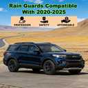 Window Visor Rain Guards for Ford Explorer 2020-2026 Out-Channel Window Deflectors Tape-On Sun Visor Accessories 4PCS (for 20-26)