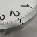 Rohioue Atomic Wall Clock Modern 10 Inch Battery Operated Analog Clock Decorative for Bedroom Kitchen Bathroom Office Home Living Room (Silver)