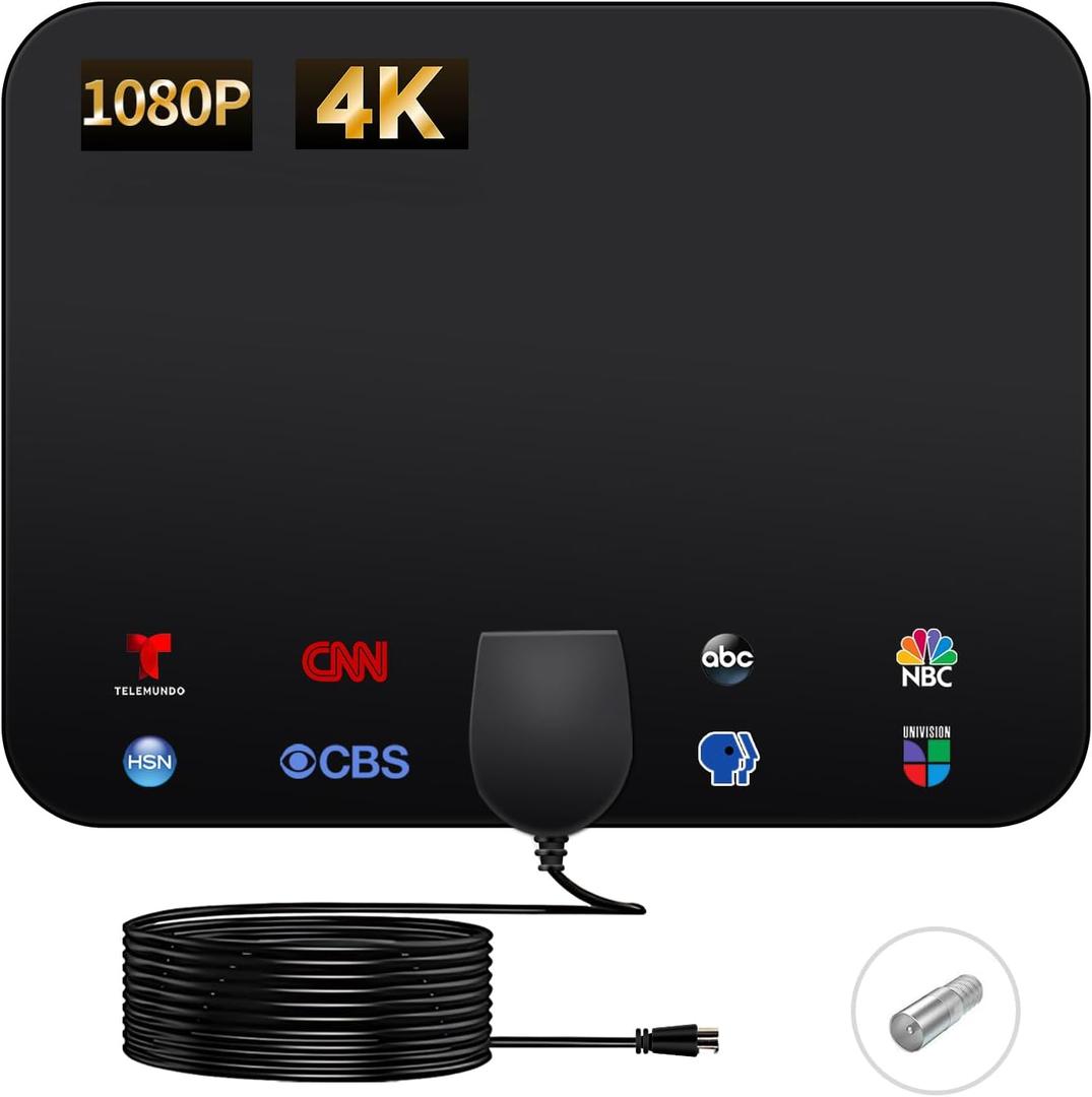 TV Antenna, Indoor Digital TV Antenna Supports 4K1080 AZ