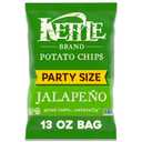 Kettle Brand Potato Chips, Jalapeno Kettle Chips, Party Size, 13 Oz (EXP 05/02/26)