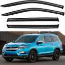 Window Visors Rain Guards for Honda Pilot 2016 2017 2018 2019 2020 2021 2022, Out-Channel Window Vent Wind Deflectors Visors Shades for 16-22 Pilot (Excludes Touring Models)
