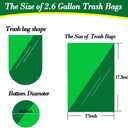 2.5 Gallon 120 pcs(2.5-2.6 Gal) Small Clear Trash Bags, Strong 2.5 Gallon 2.6 Gallon Garbage Bags, Bathroom Trash Can Bin Liners,Mini Bags Waste Basket Liner,Fit 6-10 Liter, 2.5-2.6 Gal (2.5C120)
