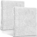 2 Pcs 3 Ring Binder 1 Inch Binder Organizer (10'' x 11.6'') Holds 8.5 x 11 Letter Size 300 Pages,Glitter Pink Binders for Office Supplies Planning Silvery (Silvery)