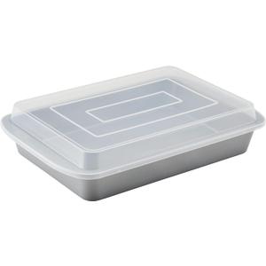 Farberware GoldenBake Bakeware Nonstick Baking Pan/Cake Pan with Lid, Rectangle, Insulated, 9 Inch x 13 Inch - Gray