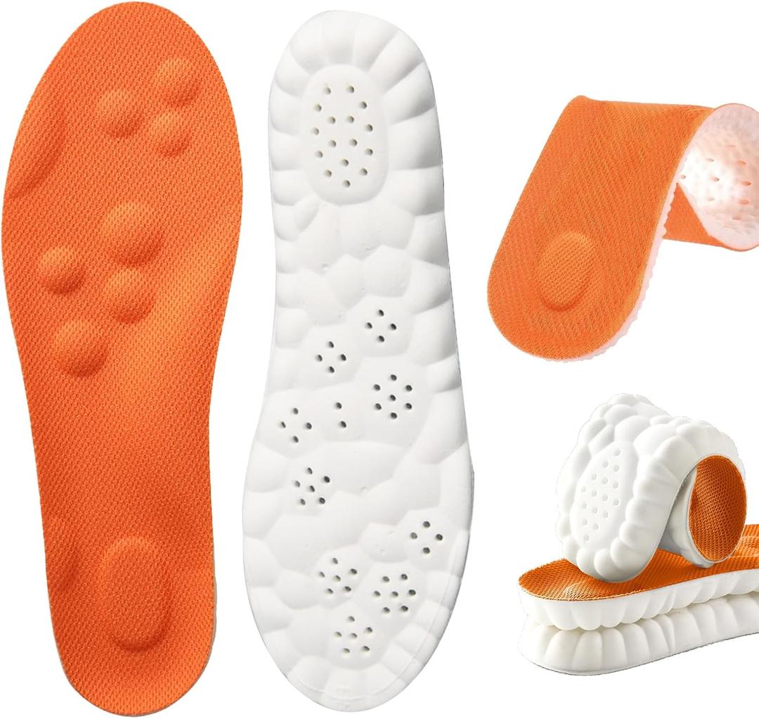 Steppers Insoles for Men Women - Arch Support, Massage Memory Foam, Breathable Inserts for Everyday Use & Active Lifestyle (Men 11.5-12.5/Women 13-14)