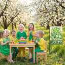 St Patricks Garden Flag, 28x40 Inch St Patricks Flag, Welcome Yard Flag with Shamrocks Clovers for Outdoor Porch Decorations (Green)