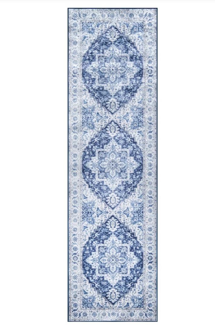 Momeni Karachi Area Rug, 2'3" X 8' Runner, Blue