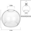 Thick Clear Glass Globe Lampshade, 1.89" Fitter Replacement Shade for Wall Sconces, Pendant Lights, Chandeliers, Vanity & Ceiling Fixtures